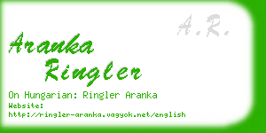 aranka ringler business card